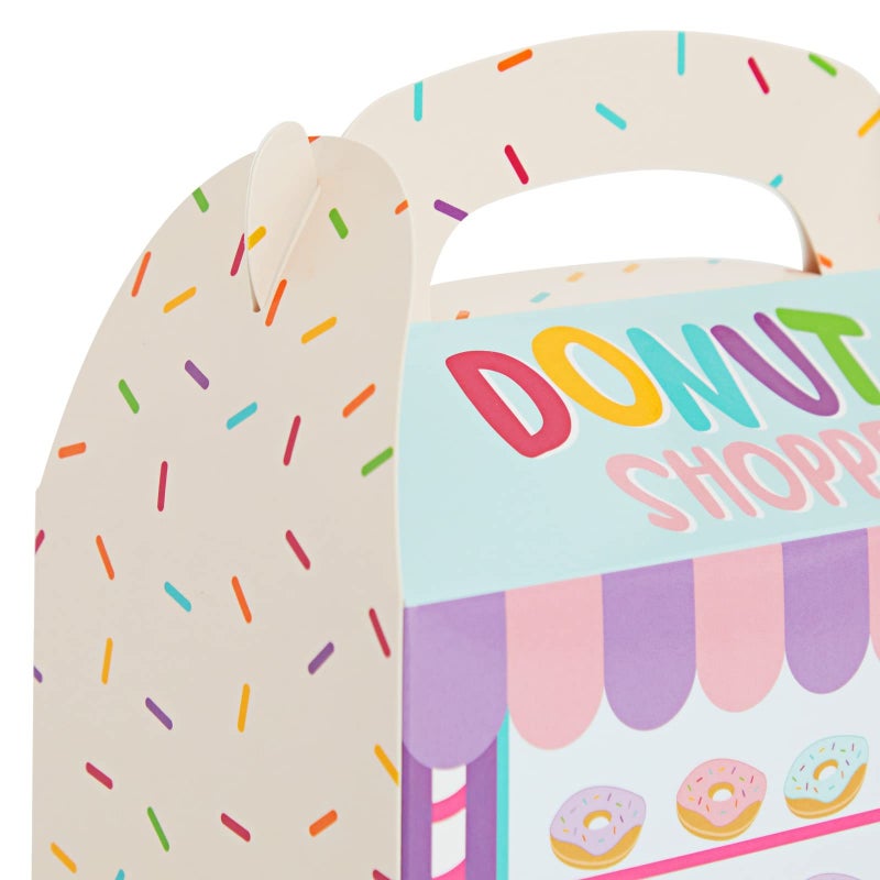 BLUE PANDA Donut Boxes with Handles for Donut Party Decorations - Spacious Sweets Boxes for Candy & Mini Pastries - Pack of 24, 6 x 3.3 x 3.6 in - Image 4